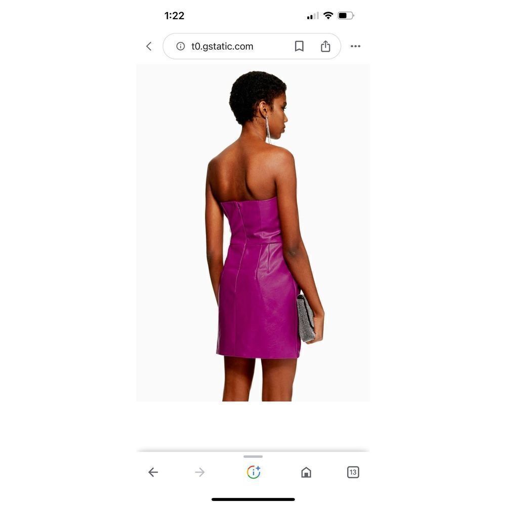 TopShop Bandeau Mini Dress Purple size 6 - Picture 7 of 11